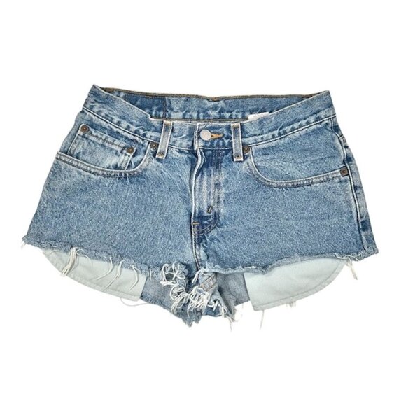 Levi's Vintage Y2K 550 Husky Denim Distressed Cutoff Shorts - Picture 2 of 11